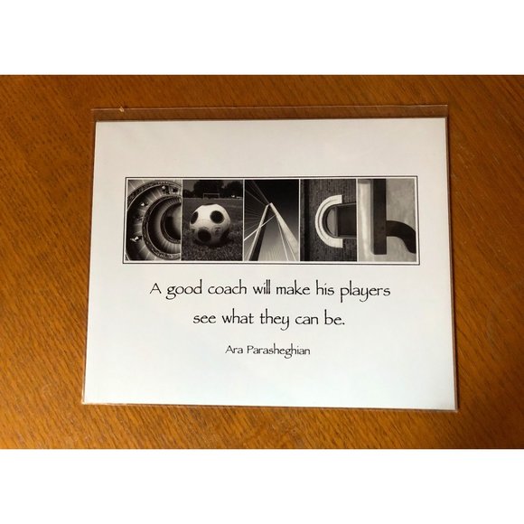 Two 8x10 Soccer Coach Alphabet Art Photographs - Picture 2 of 3